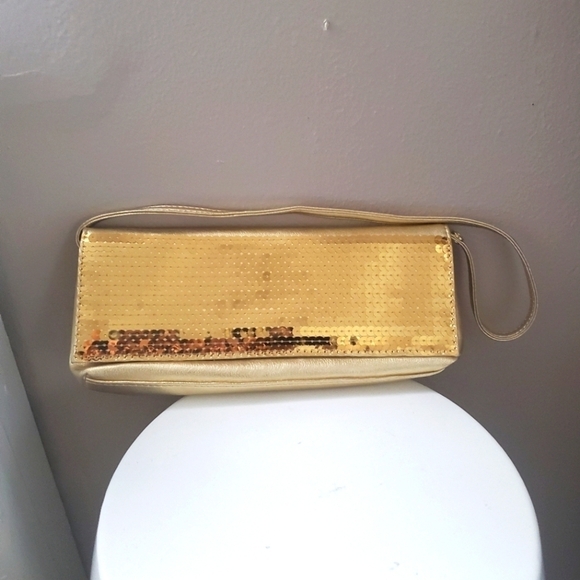 Gold Sequined Party Purse 🌴 - Picture 2 of 5